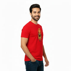 BestyPop Men’s Graphic Print Round Neck T-Shirt-Tirupathi Balaji (170 GSM single jersey)