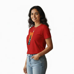 BestyPop Women’s Graphic Print Round Neck T-Shirt - Shivan (170 GSM single jersey)