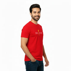BestyPop Men’s Graphic Print Round Neck T-Shirt- Hanuman (170 GSM single jersey)
