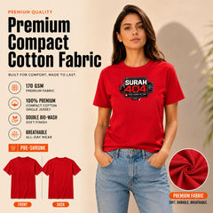 Freethinker | Arif Women's Surah 404 Crew Neck T-Shirt - (170 GSM single jersey)