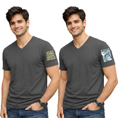 BestyPop Men’s Plain V-Neck T-Shirt-Customize