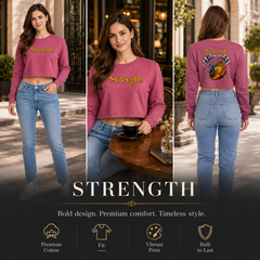 BestyPop Women’s Crop top full Sleeve - 270 GSM