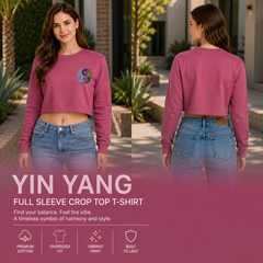 BestyPop Women’s Oversized full Sleeve Crop Top