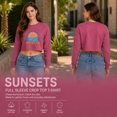 BestyPop Women’s Oversized full Sleeve Crop Top