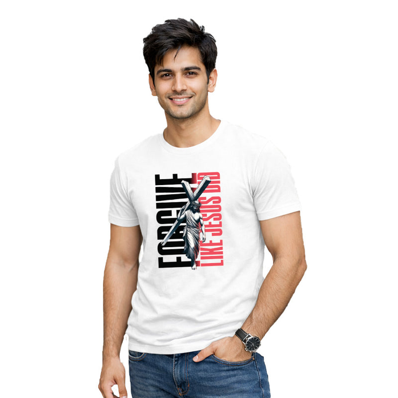 BestyPop Men’s Graphic Print Round Neck T-Shirt-Jesus(170 GSM single jersey)