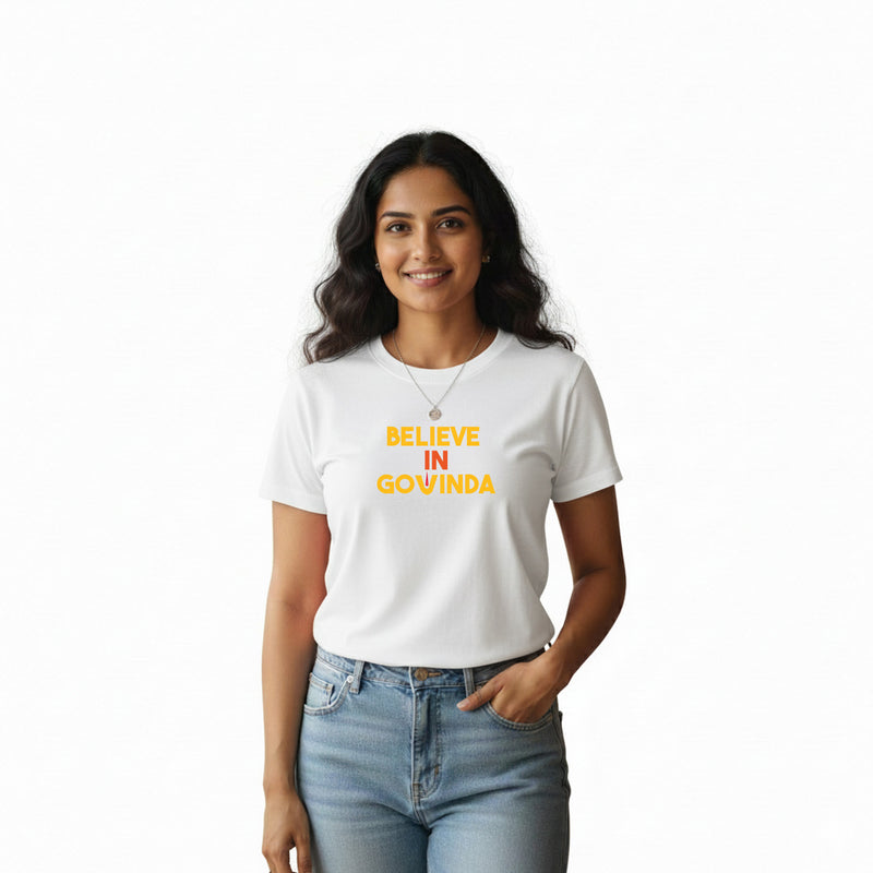 BestyPop Women’s Graphic Print Round Neck T-Shirt-Thirupathi Balaji (170 GSM single jersey)