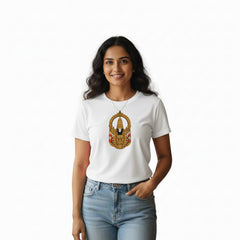 BestyPop Women’s Graphic Print Round Neck T-Shirt-Thirupathi Balaji (170 GSM single jersey)