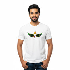 BestyPop Men’s Graphic Print Round Neck T-Shirt- Murugan (170 GSM single jersey)