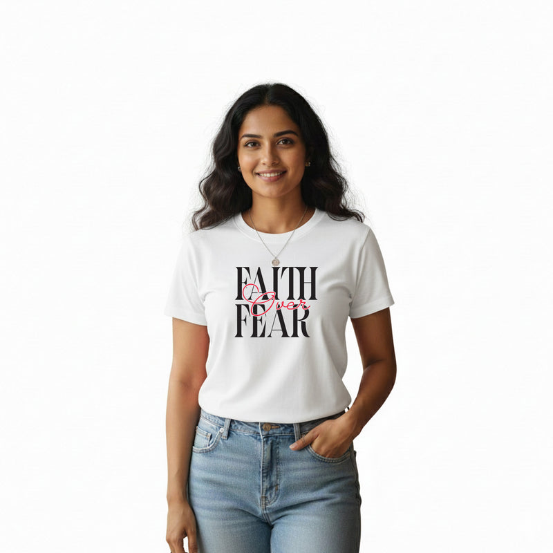 BestyPop Women’s Graphic Print Round Neck T-Shirt-Jesus(170 GSM single jersey)