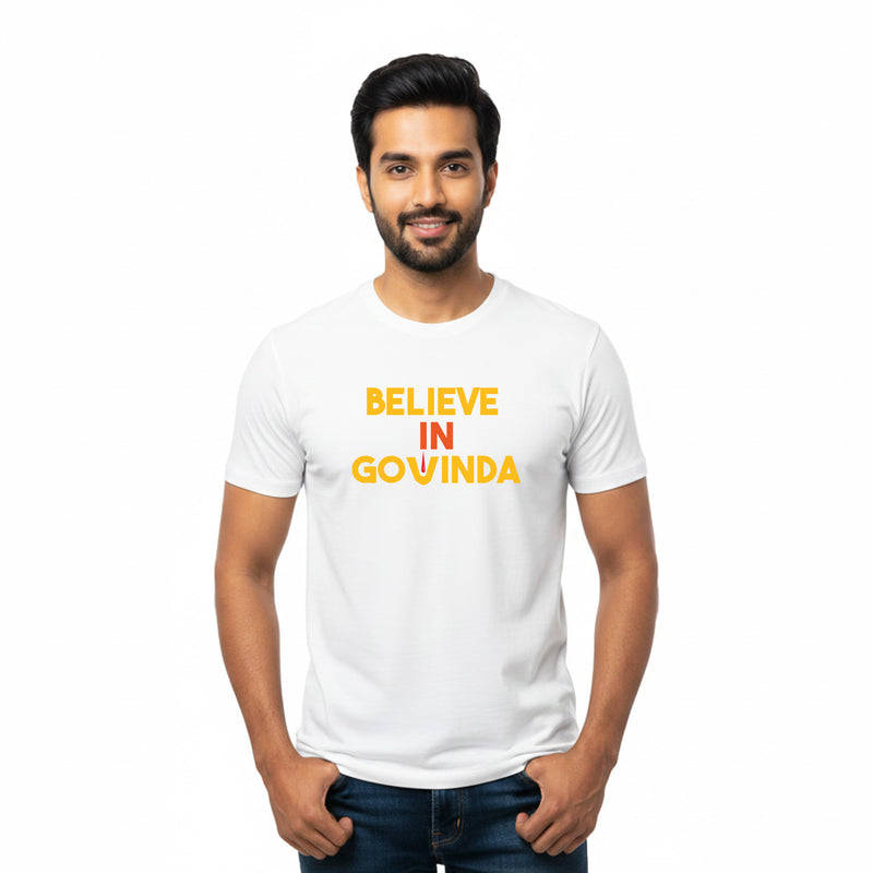 BestyPop Men’s Graphic Print Round Neck T-Shirt-Tirupathi Balaji (170 GSM single jersey)