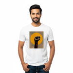 BestyPop Men’s Round Neck Half Sleeve Cotton T-Shirt | 170 GSM Soft & Breathable Fabric | Pre-Shrunk Double Bio Wash | Casual Everyday Wear for Mens | Power in Hands