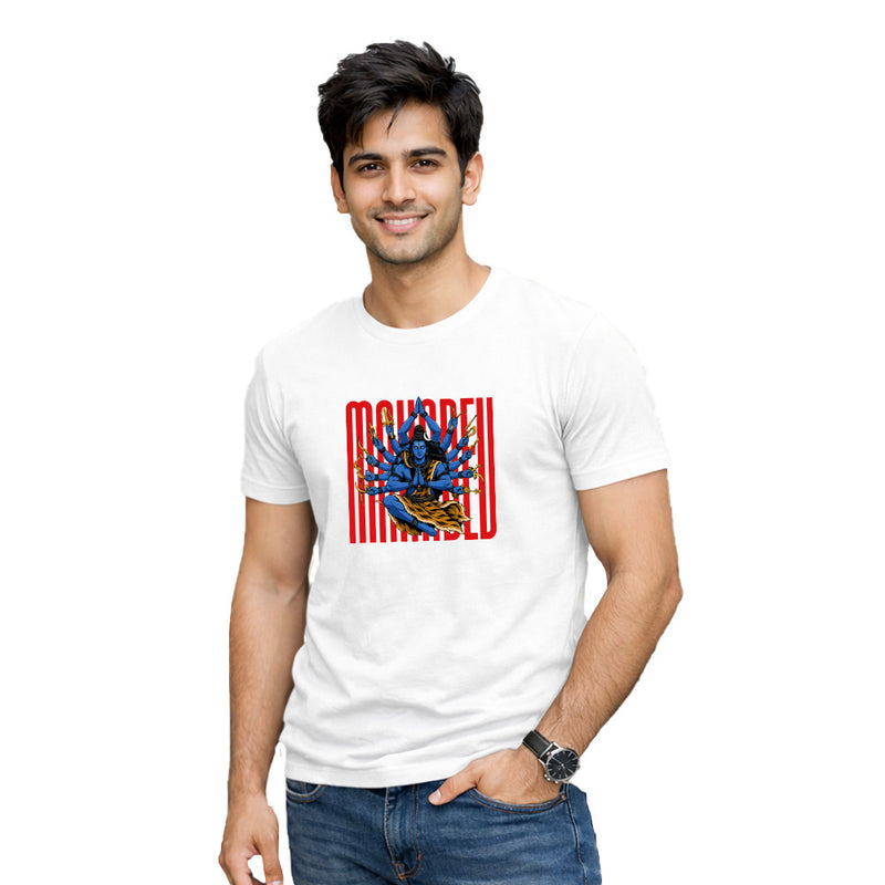 BestyPop Men’s Graphic Print Round Neck T-Shirt- Shivan (170 GSM single jersey)