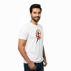 BestyPop Men’s Graphic Print Round Neck T-Shirt- Jai Shree Ram (170 GSM single jersey)