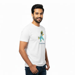 BestyPop Men’s Graphic Print Round Neck T-Shirt- Krishna (170 GSM single jersey)