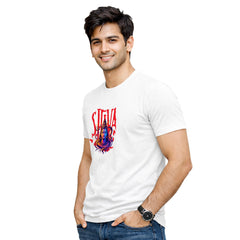 BestyPop Men’s Graphic Print Round Neck T-Shirt- Shivan (170 GSM single jersey)