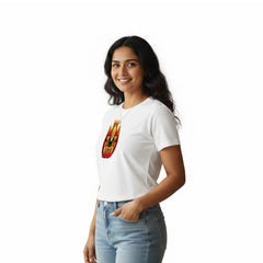 BestyPop Women’s Graphic Print Round Neck T-Shirt-Thirupathi Balaji (170 GSM single jersey)