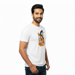 BestyPop Men’s Graphic Print Round Neck T-Shirt- Jai Shree Ram (170 GSM single jersey)