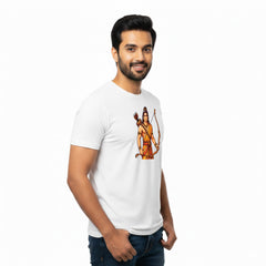 BestyPop Men’s Graphic Print Round Neck T-Shirt- Jai Shree Ram (170 GSM single jersey)