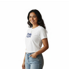BestyPop Women’s Graphic Print Round Neck T-Shirt-Jesus(170 GSM single jersey)