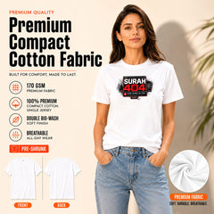 Freethinker | Arif Women's Surah 404 Crew Neck T-Shirt - (170 GSM single jersey)