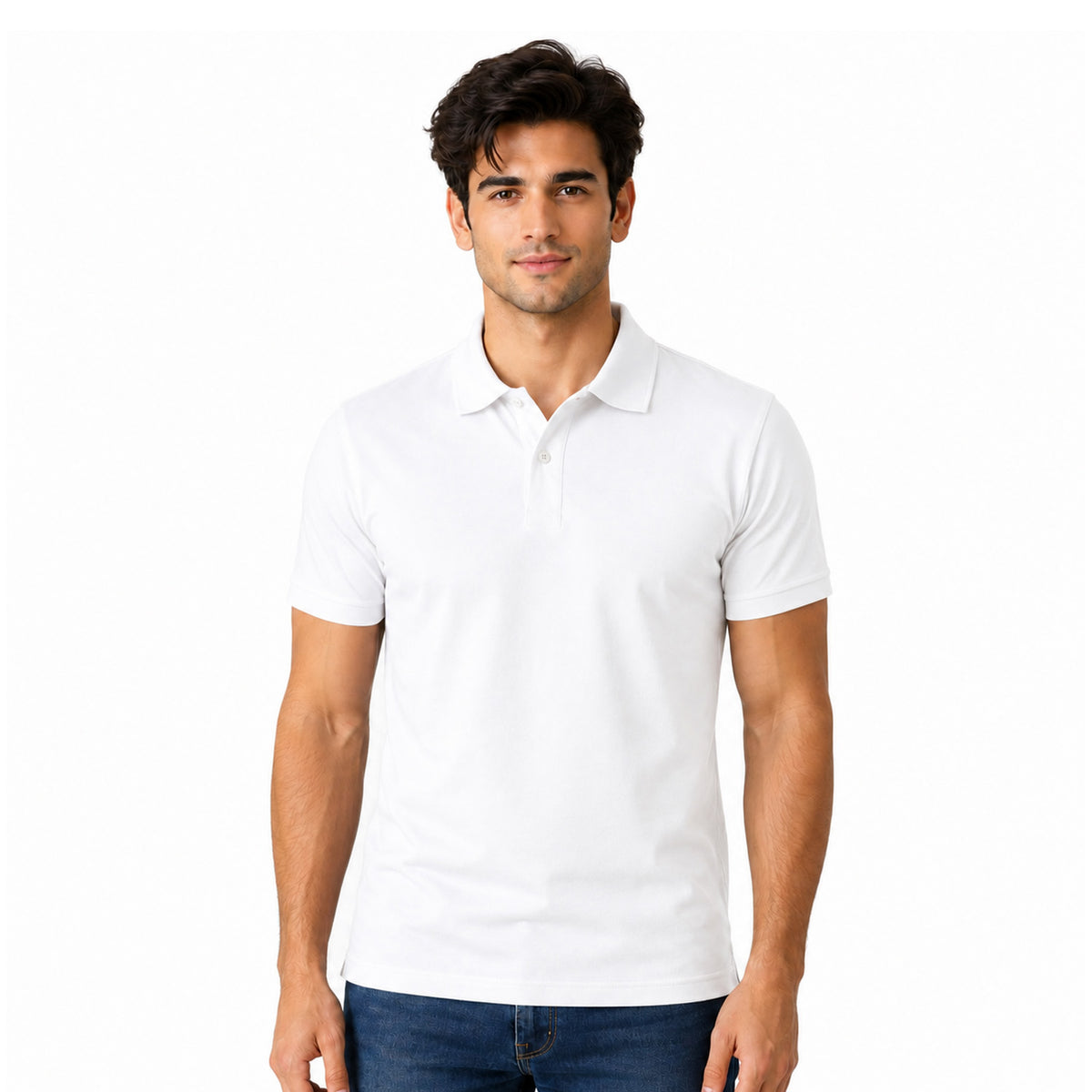BestyPop Men’s Plain Polo T-Shirt
