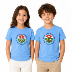 SACC St. Joseph Prayer Group Kids unisex crew neck – Luke 1:37 T-Shirt (170 GSM)