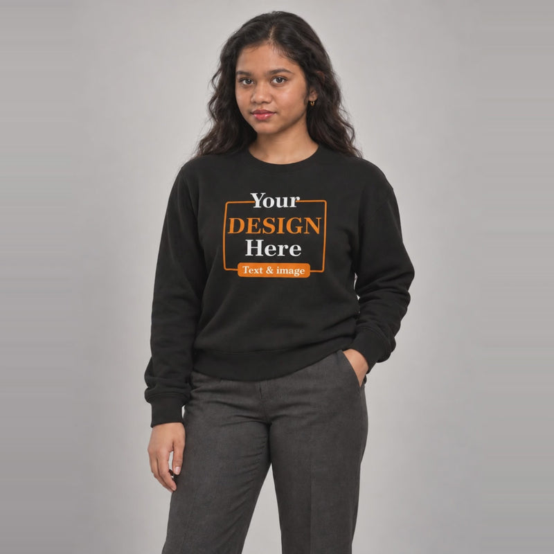 Bestypop Women Round Neck sweatshirt T-shirt – Customize