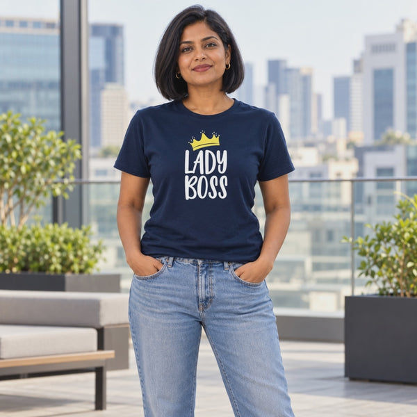 Bestypop Women's Crew Neck t-shirt - Trust Your Intuition (170 GSM single jersey) - 3-second front print video
