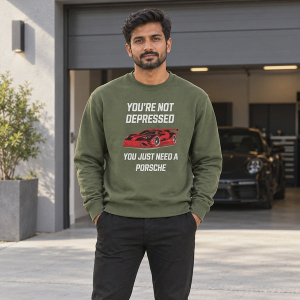 BestyPop Men’s Graphic Print Round Neck Sweatshirt - 270 GSM - 3-second front print video