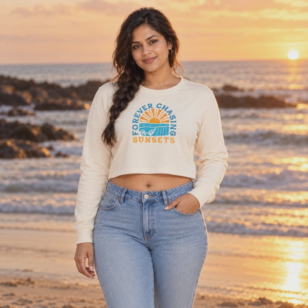 BestyPop Women’s Oversized full Sleeve Crop Top - I see you (270 GSM French Terry) - 3-second front print video