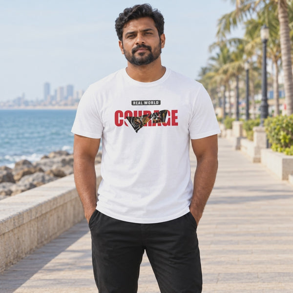 Bestypop Men's Crew Neck t-shirt- Hope (170 GSM single jersey) - 3-second front print video